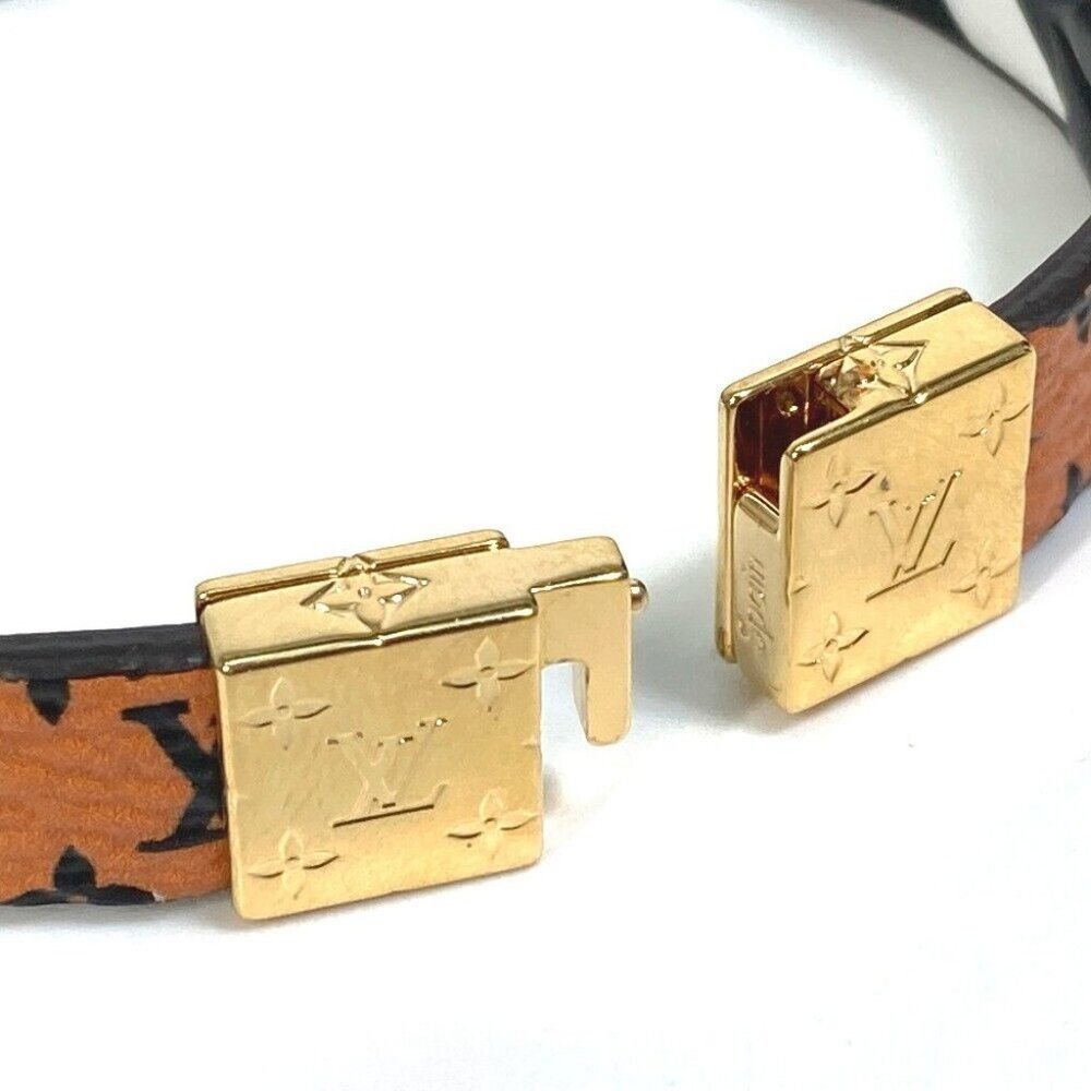 Authentic LOUIS VUITTON Monogram Bracelet LV Crafty Reversible - Picture 10 of 14